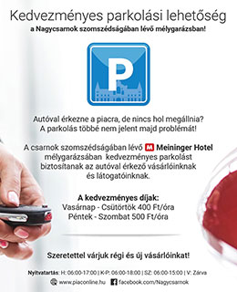 Kedvezményes parkolási lehetőség a Nagycsarnokban!