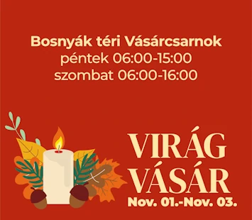 Virágvásár a Bosnyák téri Vásárcsarnokban