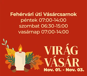 Virágvásár a Fehérvári úti Vásárcsarnokban